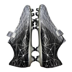 Deja Tu Huella Soccer Cleats Shoes US 5 EU 37 Silver Black FG Lace Strap